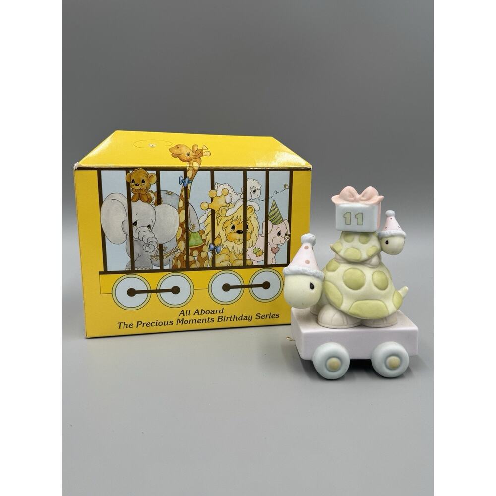 1998 Precious Moments Train 11 Turtle Take Your Time It's Your Birthday 488003